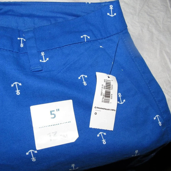 NWT OLD NAVY Blue White Anchor Shorts Size 0 - Picture 4 of 4